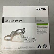 STIHL MS 170 & 180 Chainsaw Instruction Manual