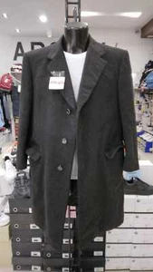 CAPPOTTO GENERAL Misto Lana Uomo Man Nero VINTAGE tg 46 MON1377LZ - Picture 1 of 8