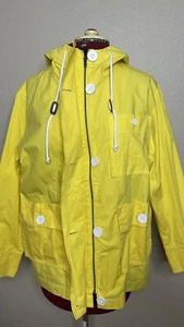 Marimekko Irene Windbreaker Short Coat Jacket Yellow With Hood (size Small) - Picture 1 of 8