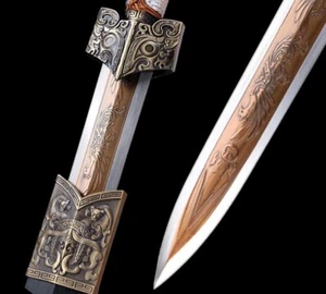 42.5"Rare Phoneix Blade Jian Sword Katana Sharp High Manganese Steel Full Tang - Picture 1 of 9