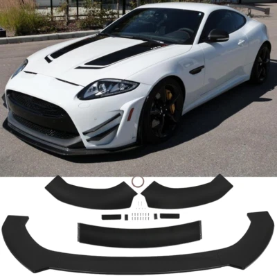 Спойлер спойлер закраина переднего бампера глянцевый черный для Jaguar XK XKR-S 2009-2015 годов выпуска - Изображение 1 из 4