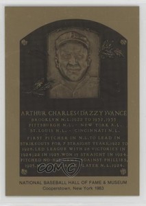 1981-89 Metallic Hall of Fame Plaques 1983 Dazzy Vance HOF