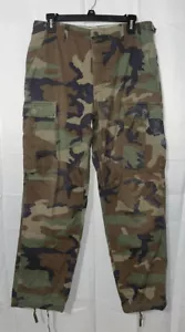 Woodland CAMO PANTS Regular Military BDU Army Combat 27/31x30 Actual Sz S - Picture 1 of 13