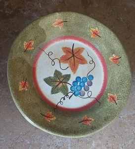 Tabletops Gallery Handpainted Rustic Gathering Salad Plates x 6 - Picture 1 of 4