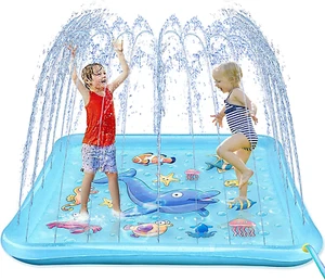 Growsland Splash Pad for Toddlers, Outdoor Sprinkler for Kids, 67" Summer Water - Picture 1 of 6
