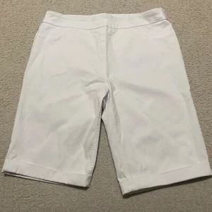 Soft Surroundings Womens Large Shorts White Walking Outdoor Inseam 11" Bermuda - Picture 1 of 9