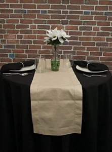 New! Hemstitch Table Runners Stone 2 Sizes Available - Picture 1 of 1