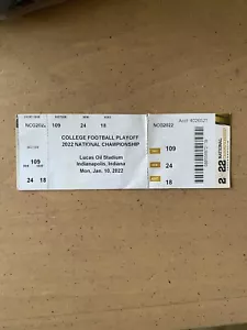 2022 Cfp National Championship Game Ticket Stub 1/10/22 Georgia Alabama Indy - Picture 1 of 5