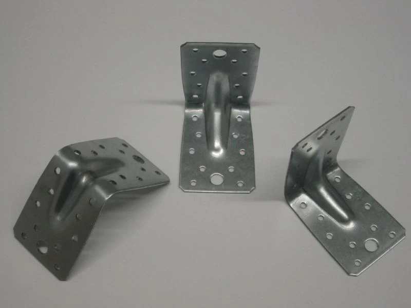 POLLMANN UND SOHN Winkelverbinder 90 x 90 x 65 mm mit Rippe / Steg Stahl verzinkt Holz Verbinder