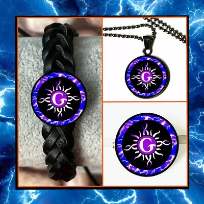 GODSMACK SET OF 3 🇺🇸BRACELET➕NECKLACE➕ PIN🇺🇸 ROCK MEMORABILIA CONCERT MERCH Foto 1 de 2