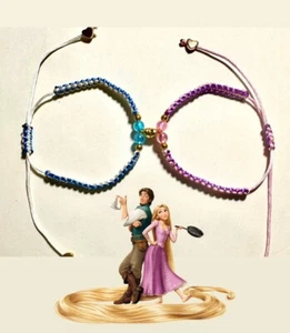 Rapunzel Flynn Rider Tangled Couple Magnetic Heart Bracelet Love Matching Magnet - Picture 1 of 7
