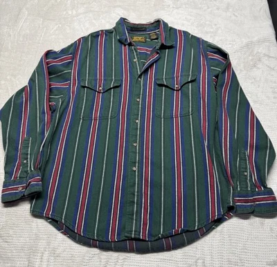 Eddie Bauer Rayas Manga Larga Abotonada XL EE. UU. De Colección Foto 1 de 4