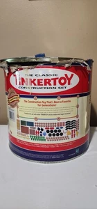 Vintage Tinkertoy Classic Construction Set 250 Pieces Wooden Plastic Parts Kids - Picture 1 of 9
