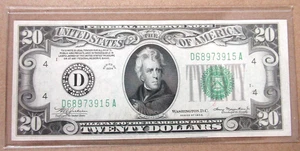 1934 $20 Federal Reserve Note RARE AU D68973915A Highest Known Serial Number - Picture 1 of 6