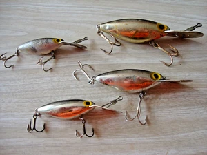 4 VINTAGE STORM THIN FIN HOT N TOT CRANKBAITS - Picture 1 of 4