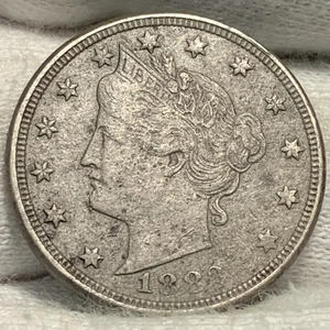 Moneta 5C 1883 Testa di Libertà V Nichel ~ CON CENTESIMI ~ Alta Qualità Full LIBERTY (L218) - Foto 1 di 2