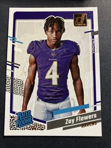 2023 Panini Donruss - Rated Rookie Portrait Bronze #9 Zay Flowers (RC) - Ravens  - Bild 1 von 2