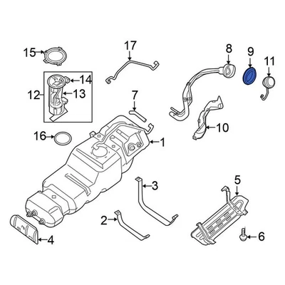 For Nissan Altima 1993-2001 Nissan 1724050Y00 Fuel Filler Neck Seal Foto 1 de 4
