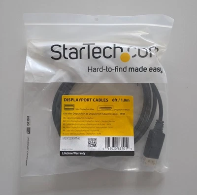 10 Stück StarTech Mini DisplayPort to Display Port Adapter Kabel 1.8m MDP2DPMM6 - Bild 1 von 4