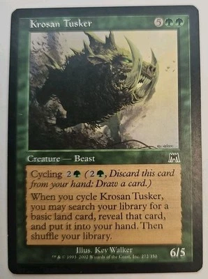 MTG Magic The Gathering Card Krosan Tusker Creature Beast Green Onslaught  - Image 1 of 2