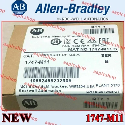 New Factory Sealed New PLC-AB 1747-M11 SER B SLC Eeprom Memory Module 1747M11 - Image 1 of 4