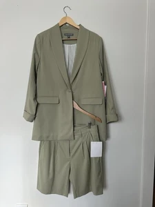 Kate & Mallory Damen Medium Grün Blazer Anzug Mantel Elegant Shorts Set - Bild 1 von 10