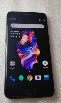 OnePlus 5 A5000 Dual SIM 128GB Unlocked Black  Android 10 #833F Working Well  - Image 1 of 4