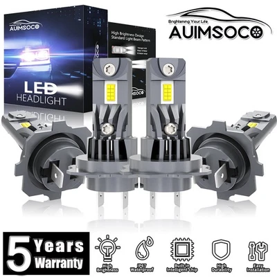 Para Audi A6 1999-2002 2014 Sedan 4 portas farol de LED lâmpadas brancas feixe alto baixo - Imagem 1 de 4