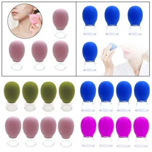 Face Massage Facial Cupping Silicone Vacuum Cups Household Body Cupping Set for - Picture 1 of 22