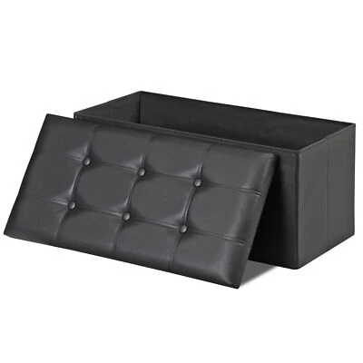 30 inches Folding Storage Ottoman Storage Bench for Bedroom Hallway Toy Chest  - Image 1 of 4