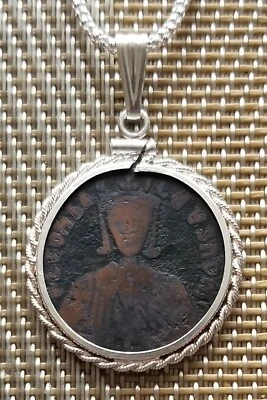 Imperio Romano Bizantino León VI El Sabio Moneda Grande Collar Plata Sólida con Certificado de Autenticidad Foto 1 de 4