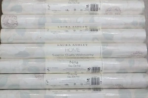 3 Rolls Laura Ashley Wallpaper NINA Eau De Nil SBatch - Picture 1 of 3