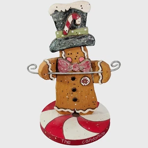 Kurt Adler Gingerbread Man Candyman 12" Sculpture Xmas Resin Vtg - Picture 1 of 16