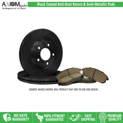 Rear Black Brake Rotors SemiMetal Pad for BMW 335d 335i 335i xDrive 335is 335xi - Image 1 of 4
