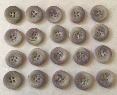 20 x 20mm Lilac & Cream Mottled 4 Hole Buttons Tailoring/Sewing/Knitting - Image 1 of 3