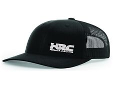 HRC Honda Racing EMBROIDERED Black Richardson 112 Snap Back Trucker Hat NEW