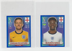 2022 Panini FIFA World Cup England Blue Parallel (2 Stickers) Saka Pickford