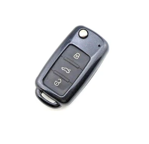 ABS PLASTIC PROTECTIVE CASE FOR VOLKSWAGEN SKODA 3 BUTTON KEY FLIP FOB MRK 6 Blk - Picture 1 of 8