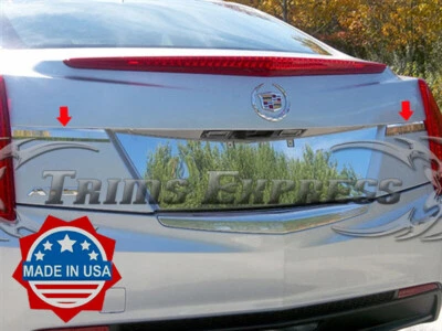 2013-2019 Cadillac ATS licença cromada porta traseira acabamento moldura porta porta-malas 2 peças - Imagem 1 de 2