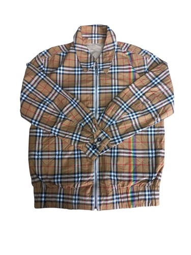 Burberry Nova Giacca Arcobaleno Reversibile a Scacchi per Uomo