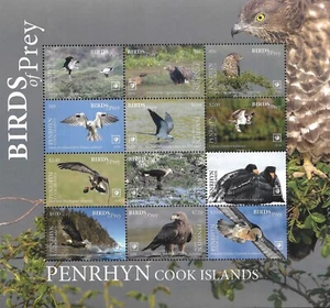 PENRHYN (COOK ISLANDS) - 2018 MNH "BIRDS Of PREY" ¡Tres hojas y juego de recuerdo! - Imagen 1 de 3