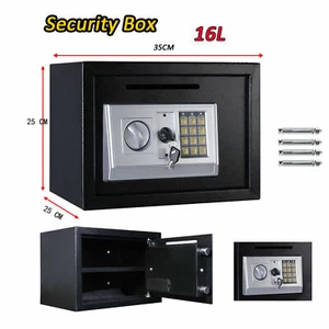 HEAVY DUTY STEEL SAFE HIGH SECURITY WITH DIGITAL LOCK / USE HOME OFFICE & SHOP - Picture 1 of 30