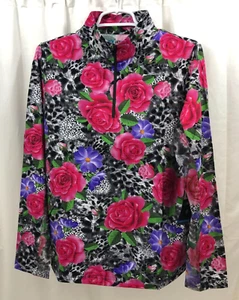 Women's Ibkul 1/4 Zip Active Shirt Large NWT - Picture 1 of 2