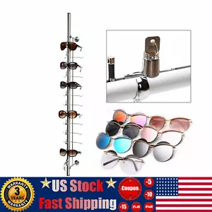 10Pcs Sunglasses Display Racks Lockable Eyeglasses Storage Holder Hold 12 Frames - Picture 1 of 14