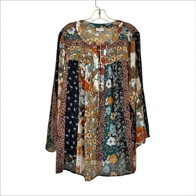 Avenue Patchwork Print Tunic size 22 NWT - Image 1 of 4