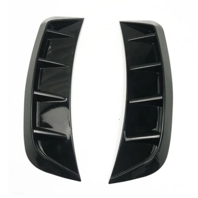 2x Car Air Vent Hood Side Fender Front Wheel Protector Trim Sticker Glossy Black - Image 1 of 4