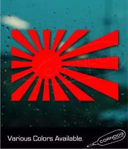 Rising Sun Flag VINYL STICKER DECAL JAPAN JAPANESE JDM RACING TUNER DRIFT CAR - Foto 1 di 4