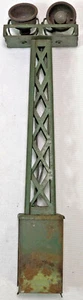Metal Flood Light Towers green 11-1/4" Tall. & Street Lamp 7-1/2 Tall - Picture 1 of 7