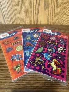 Offizielle Pokemon Merchandise. 3 American Greetings Sticker Zone Blätter (versiegelt) - Bild 1 von 4