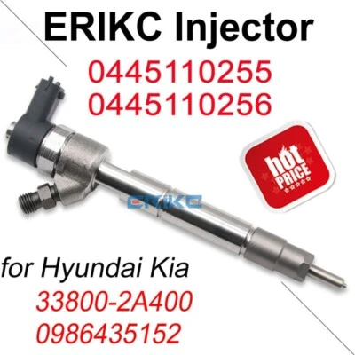 0445110255 Fuel Injector 0445110256 for Hyundai Kia 33800-2A400 0986435152 - Image 1 of 4